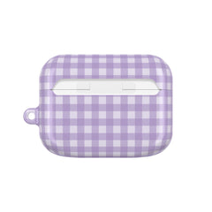 Lilac & Cream Gingham AirPod Case by etchd, view 7