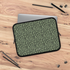 Abstract Print Sage Laptop Sleeve by etchd, view 5