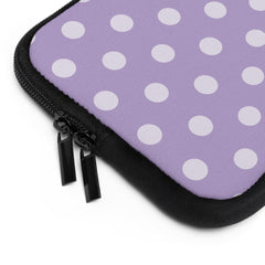 Cream & Lilac Polka Dot Laptop Sleeve by etchd, view 12