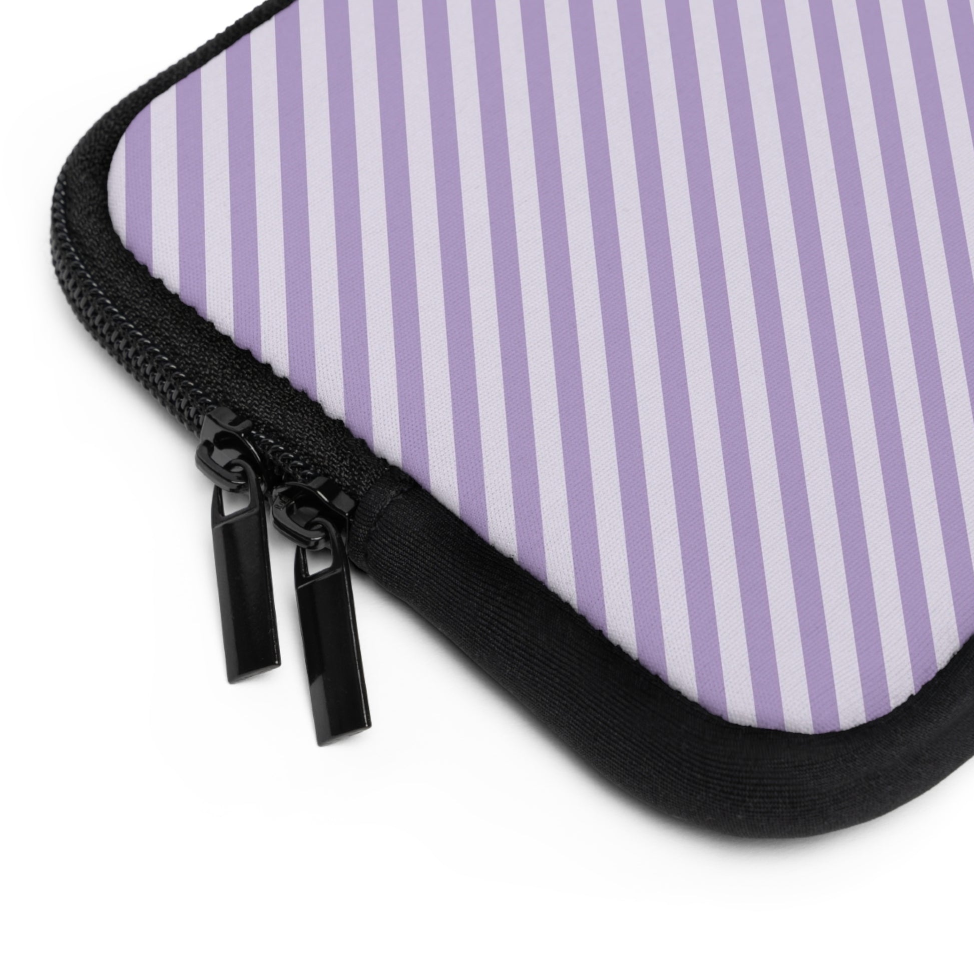 Lilac & Cream Striped Diagonal Laptop Sleeve by etchd, view 12