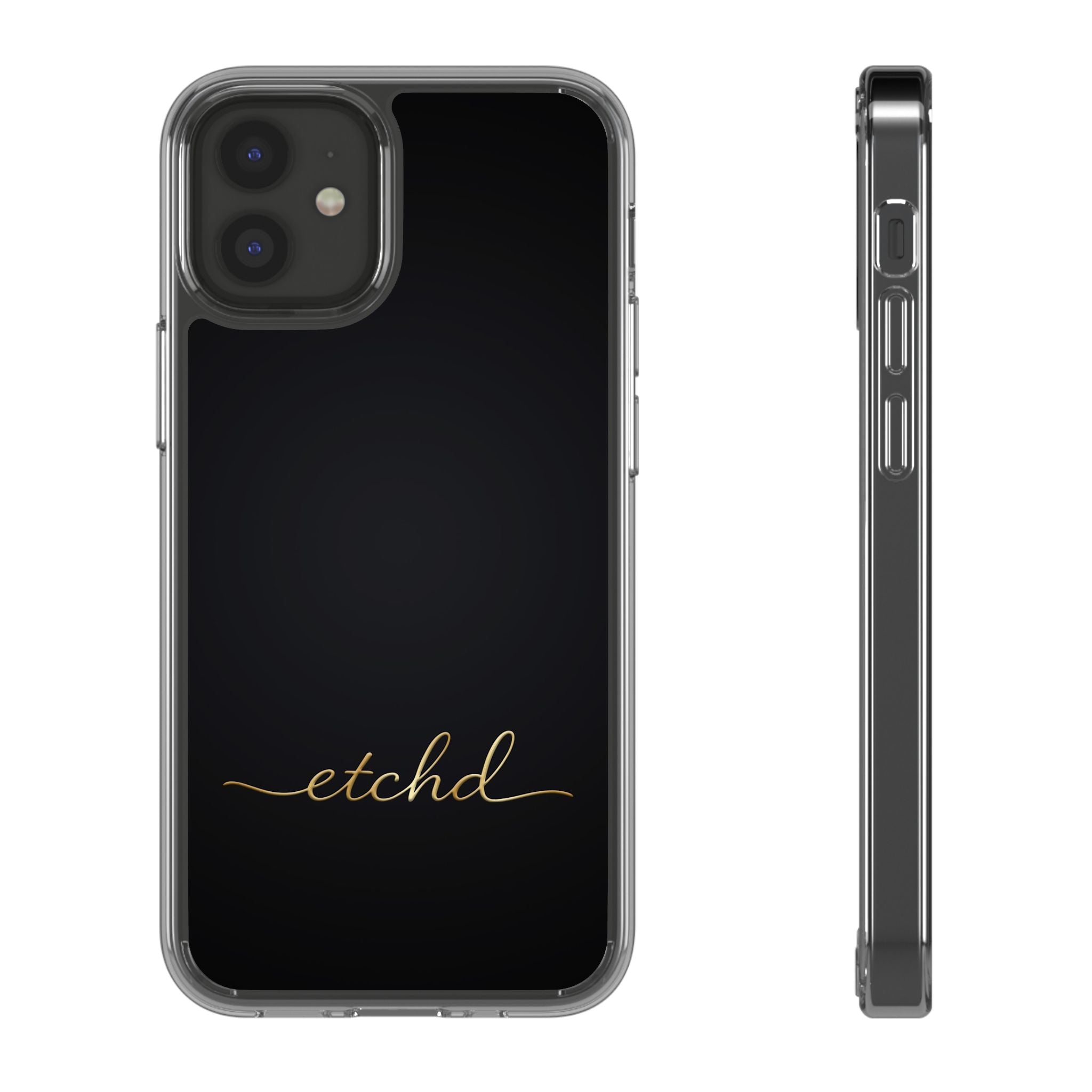 Etchd Signature Black Clear Phone Case by etchd, view 2