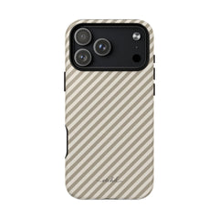 Neutral Striped Diagonal Magnetic Phone Case by etchd, view 31