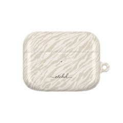 Beige Zebra AirPod Case by etchd