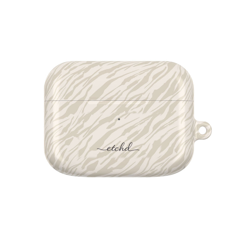 Beige Zebra AirPod Case by etchd