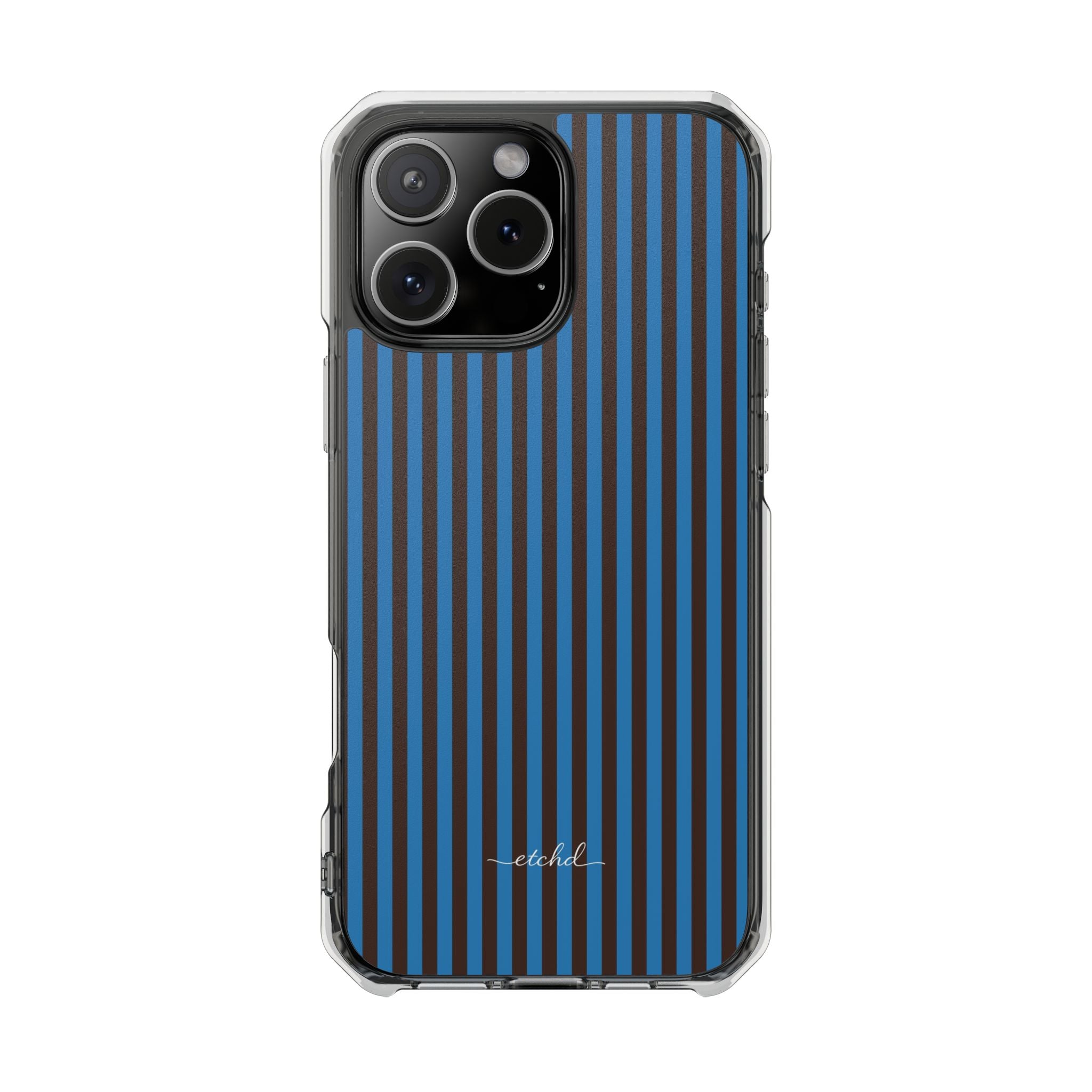 Espresso And Cerulean Clear Magnetic Phone Case by etchd