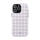Lilac & White Gingham Funda para móvil