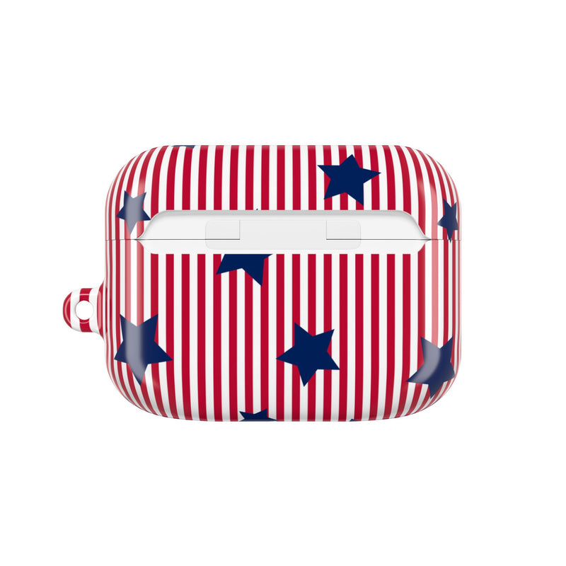 Red Stripes & Blue Stars AirPod Case by etchd, view 7
