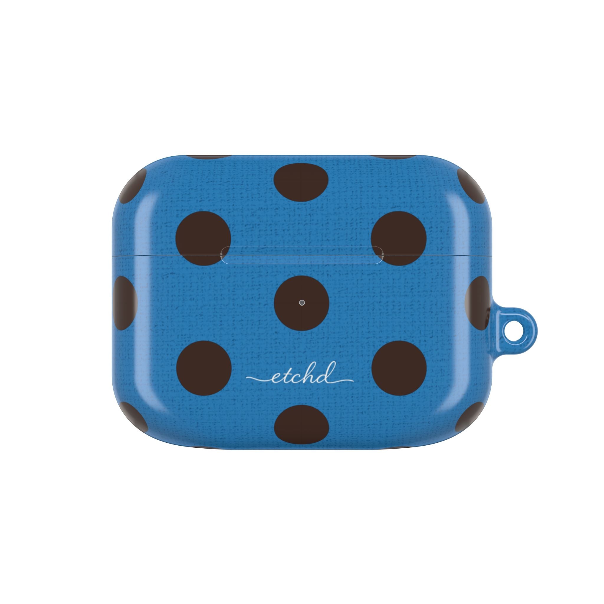 Espresso & Cerulean Polka Dot AirPod Case by etchd