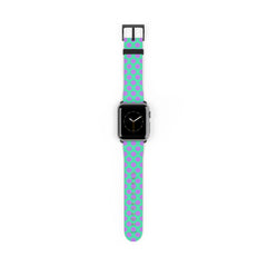 Lilac And Hypermint Polka Dot Smartwatch Strap by etchd