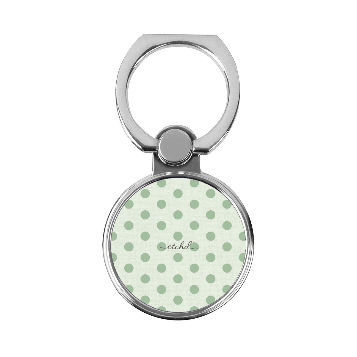 Sage & Cream Polka Dot Classic Ring Holder by etchd