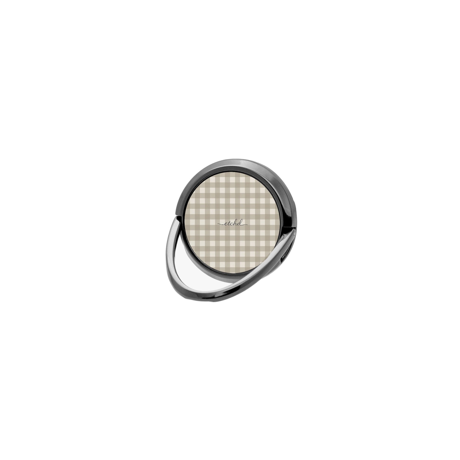 Neutral Gingham Anello supporto per telefono di etchd