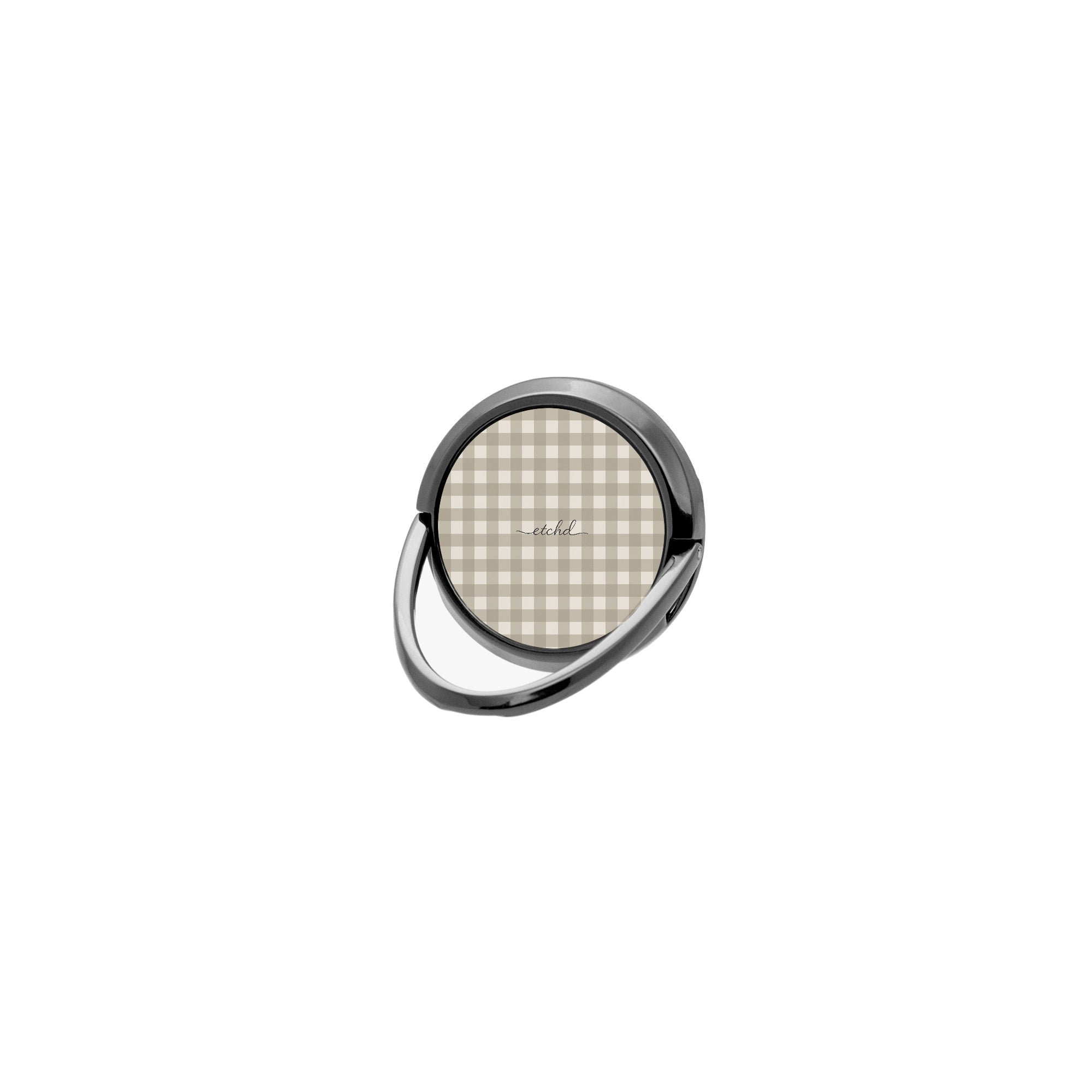 Neutral Gingham Anello supporto per telefono di etchd