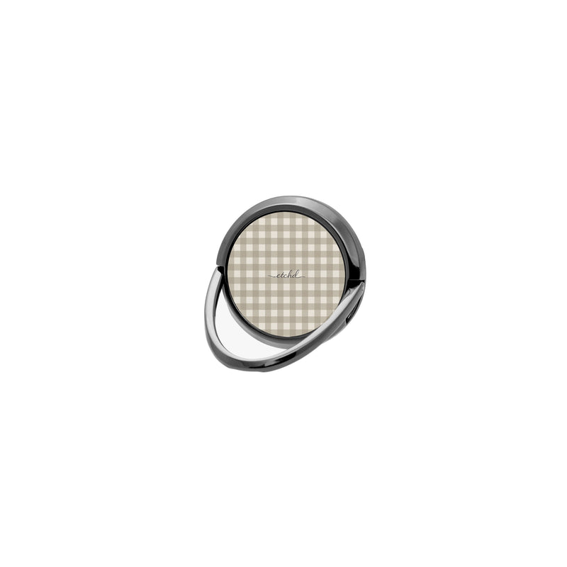 Neutral Gingham Anello supporto per telefono-zoom-