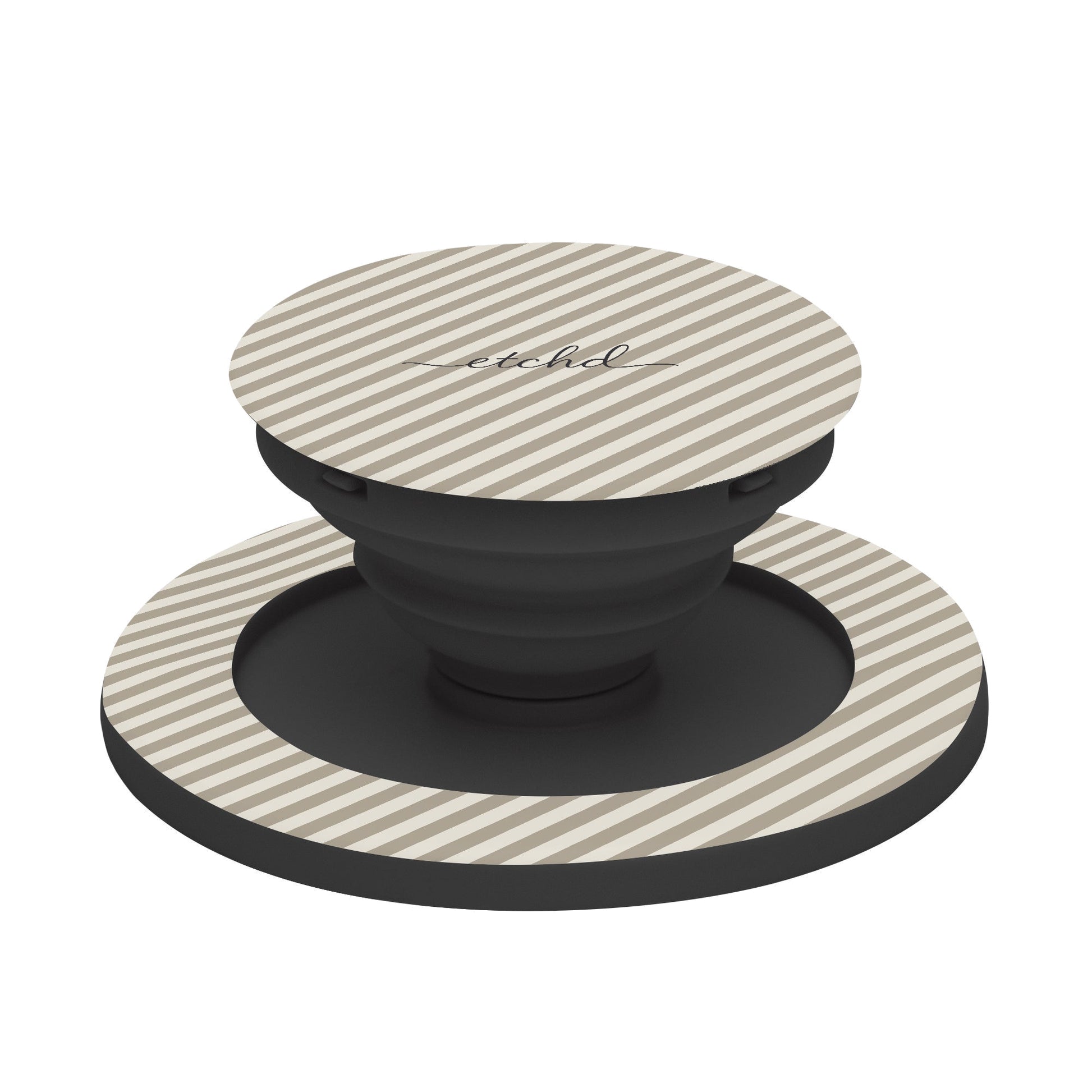 Neutral Striped Diagonal Phone Grip And Stand by etchd, view 6