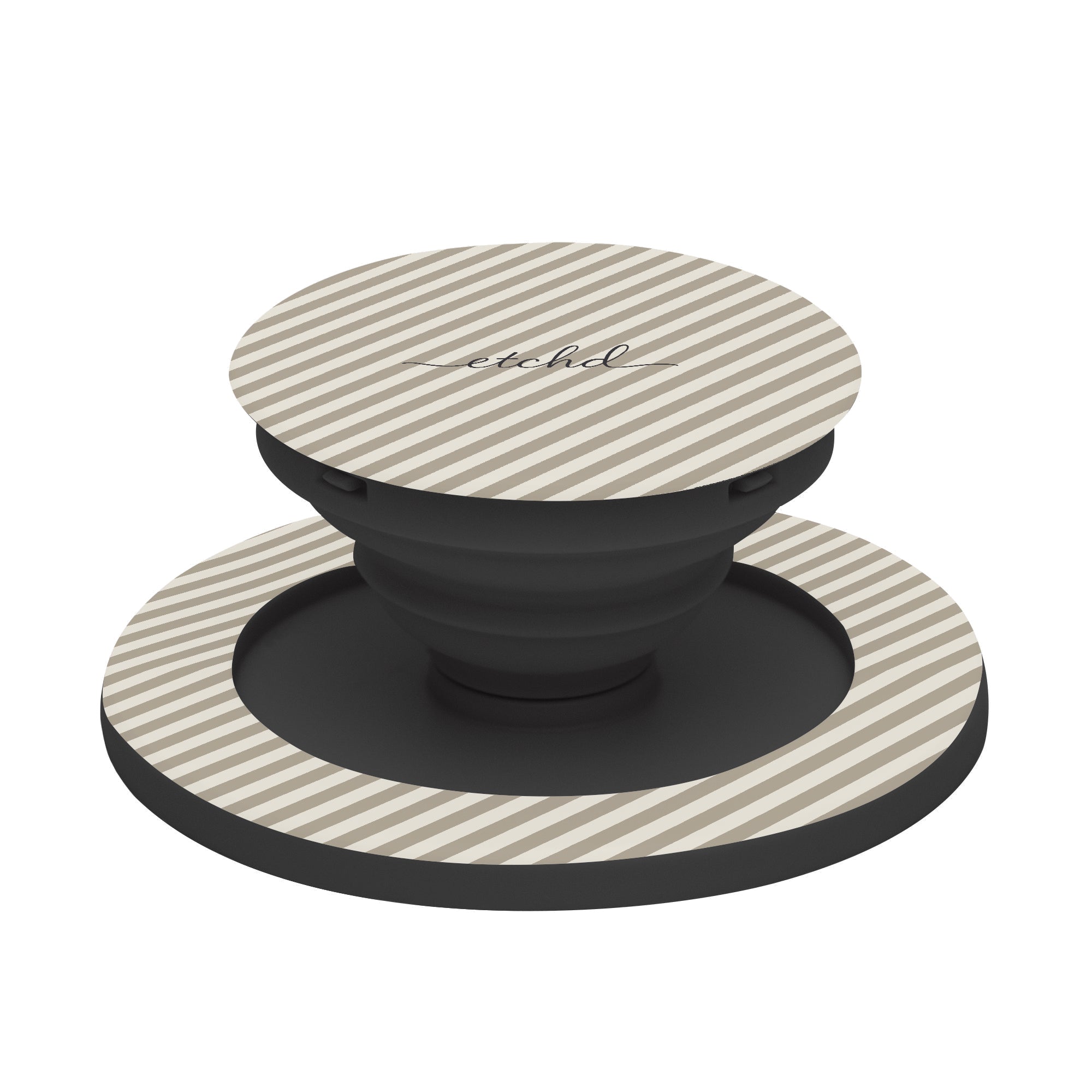 Neutral Striped Diagonal Phone Grip And Stand by etchd, view 6