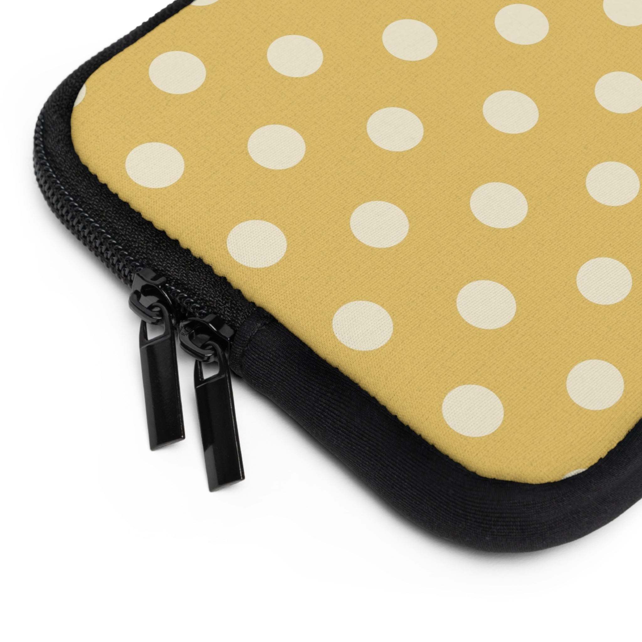 Cream & Butter Polka Dot Laptop Sleeve by etchd, view 12