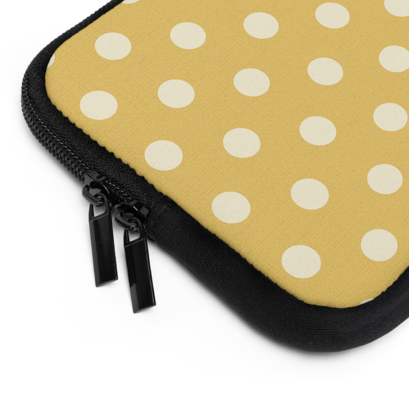 Cream & Butter Polka Dot Laptop Sleeve by etchd, view 12