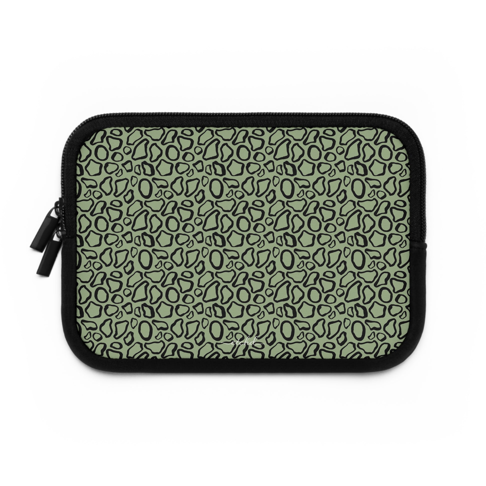 Abstract Print Sage Laptop Sleeve by etchd, view 2