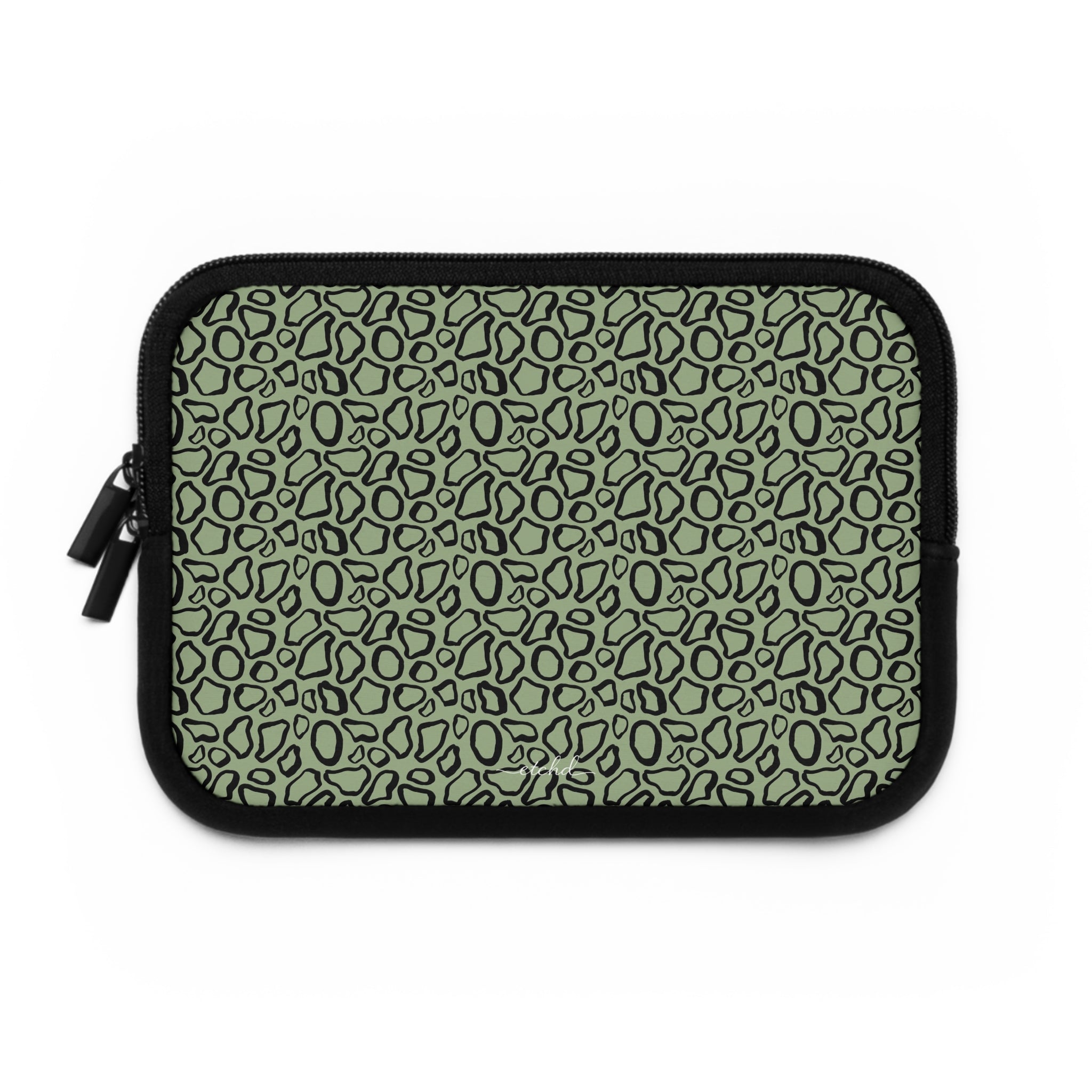 Abstract Print Sage Laptop Sleeve by etchd, view 2