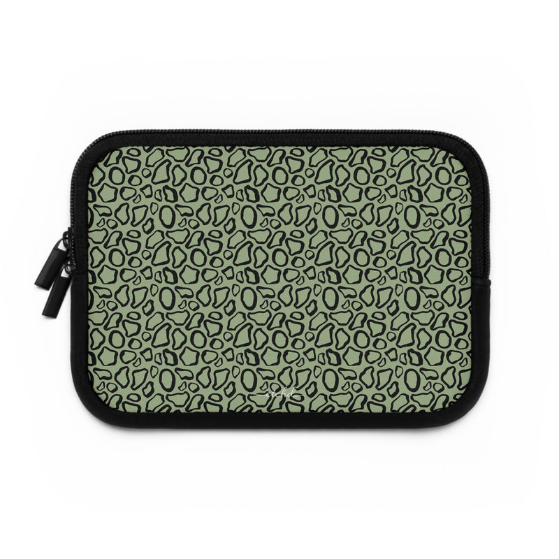 Abstract Print Sage Laptop Sleeve by etchd, view 2