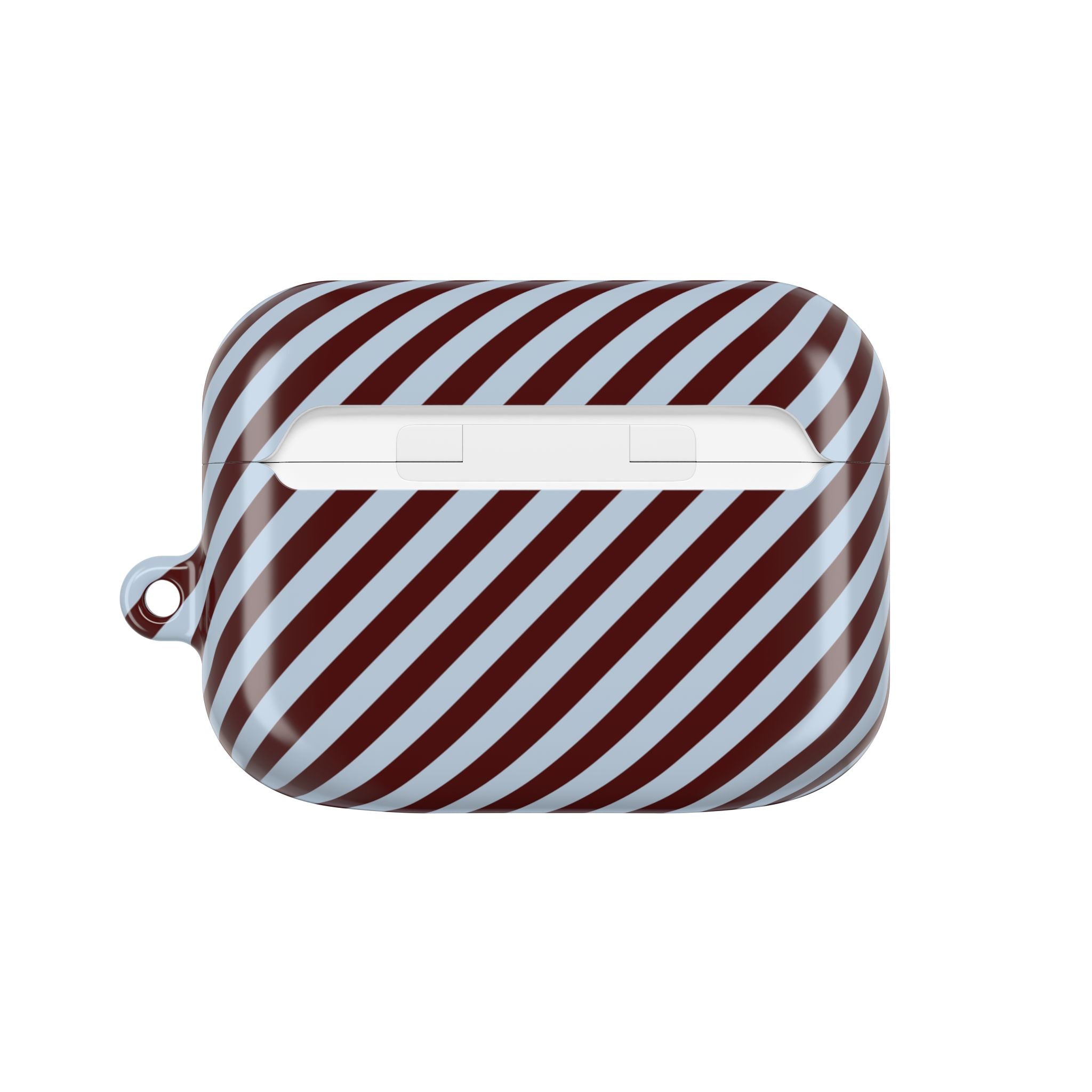 Blue & Cherry Striped Diagonal AirPod Case by etchd, view 7