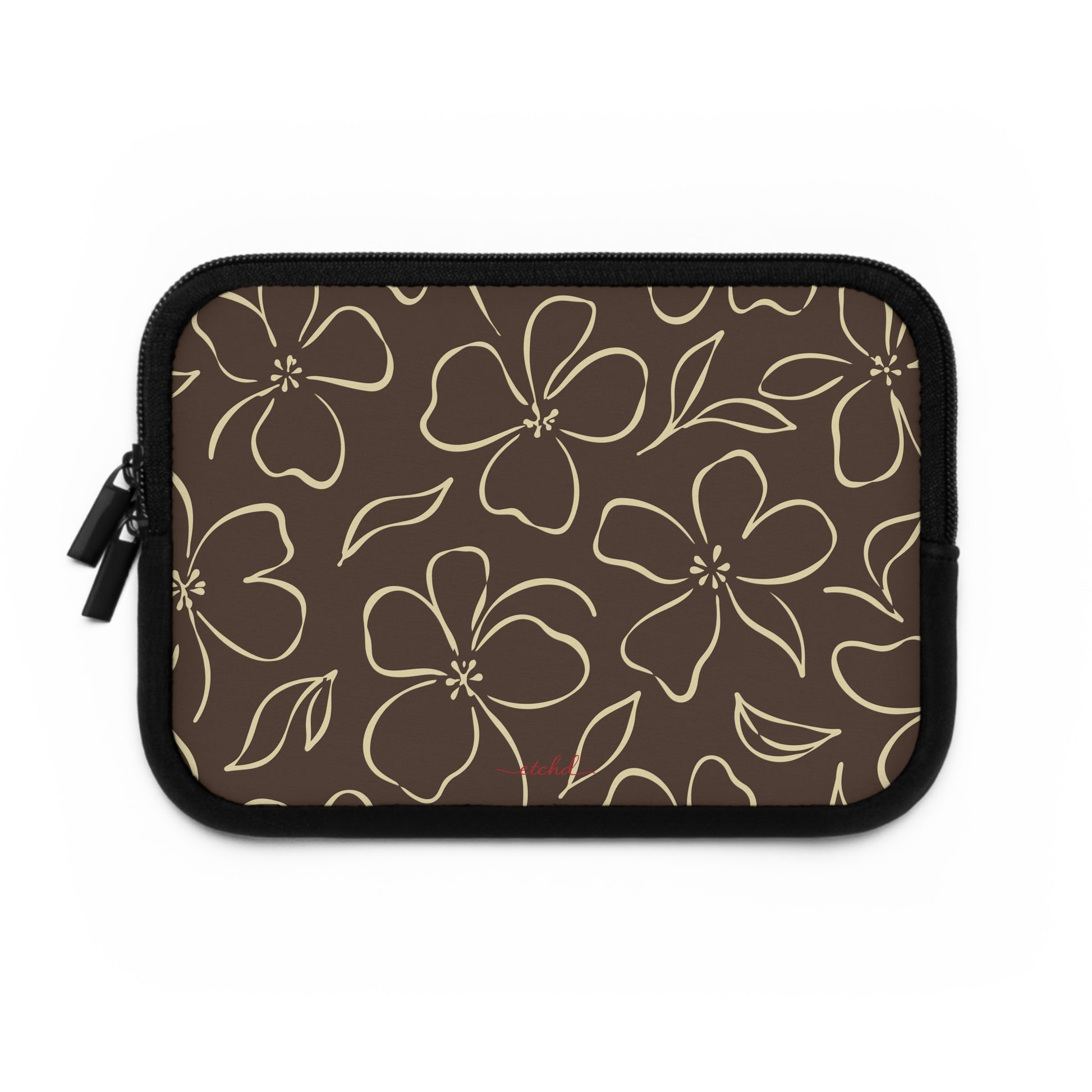 Butter & Brown Floral Custodia per laptop di etchd, vista 2