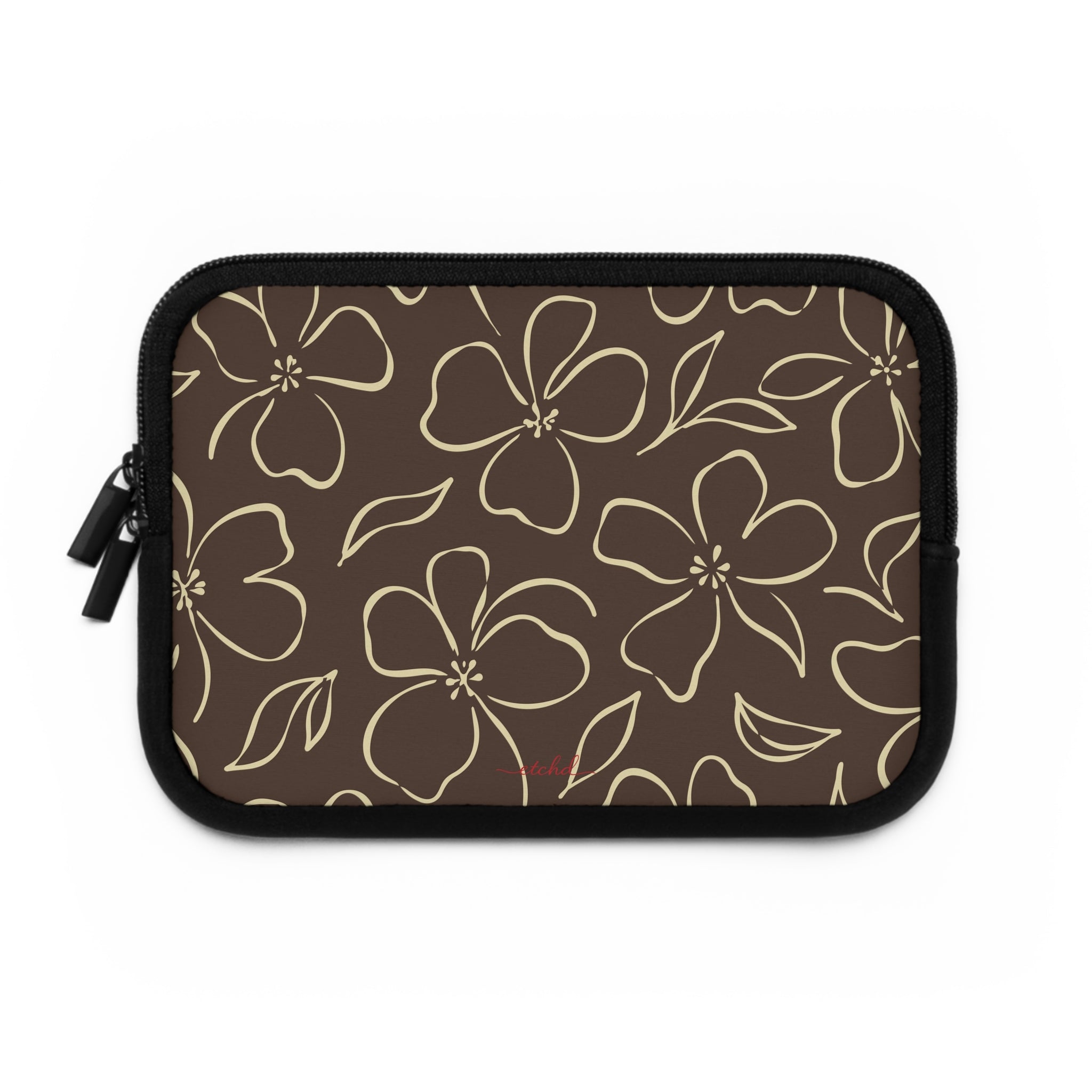 Butter & Brown Floral Custodia per laptop di etchd, vista 2