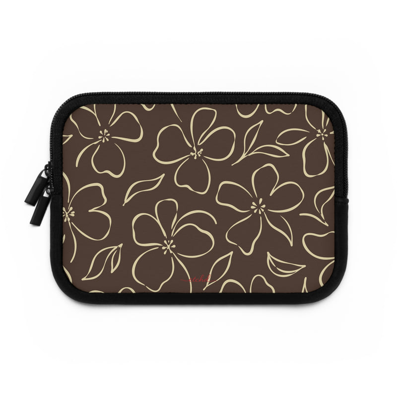 Butter & Brown Floral Custodia per laptop di etchd, vista 2