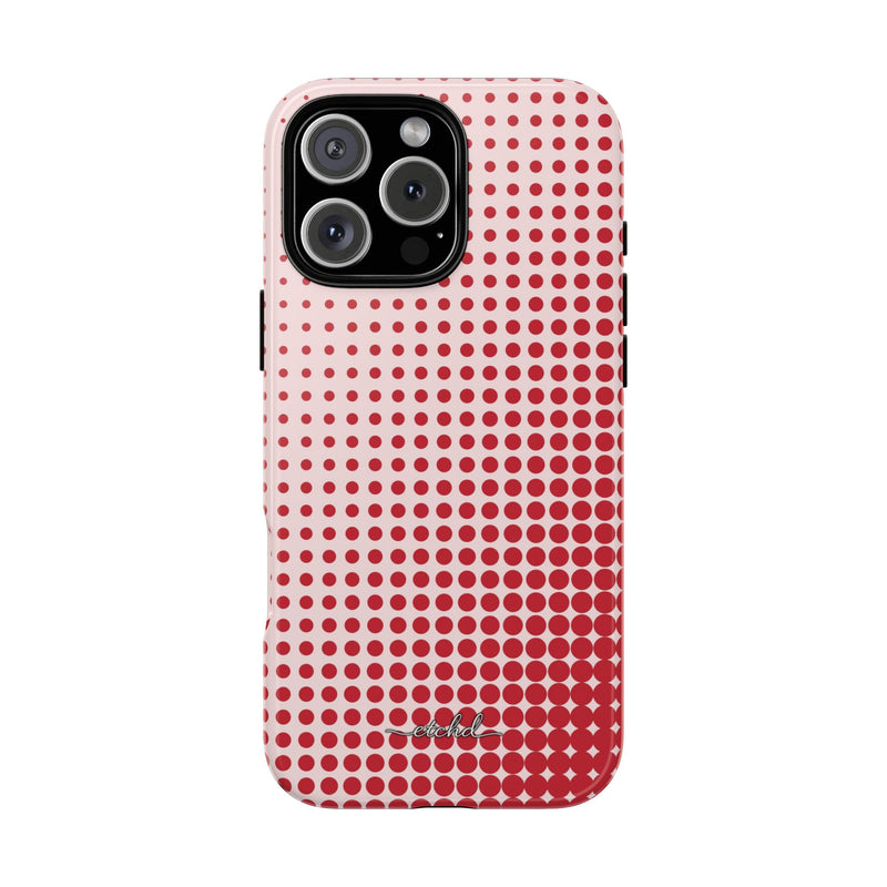 Cherry Halftone Phone Case by etchd