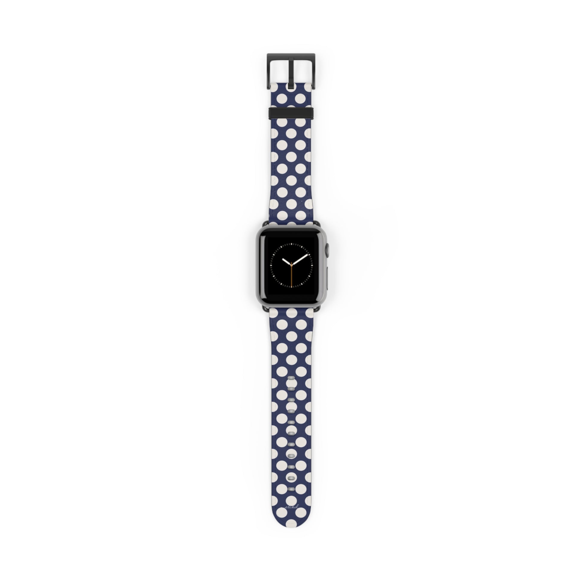 Cream & Navy Polka Dot Smartwatch Strap by etchd