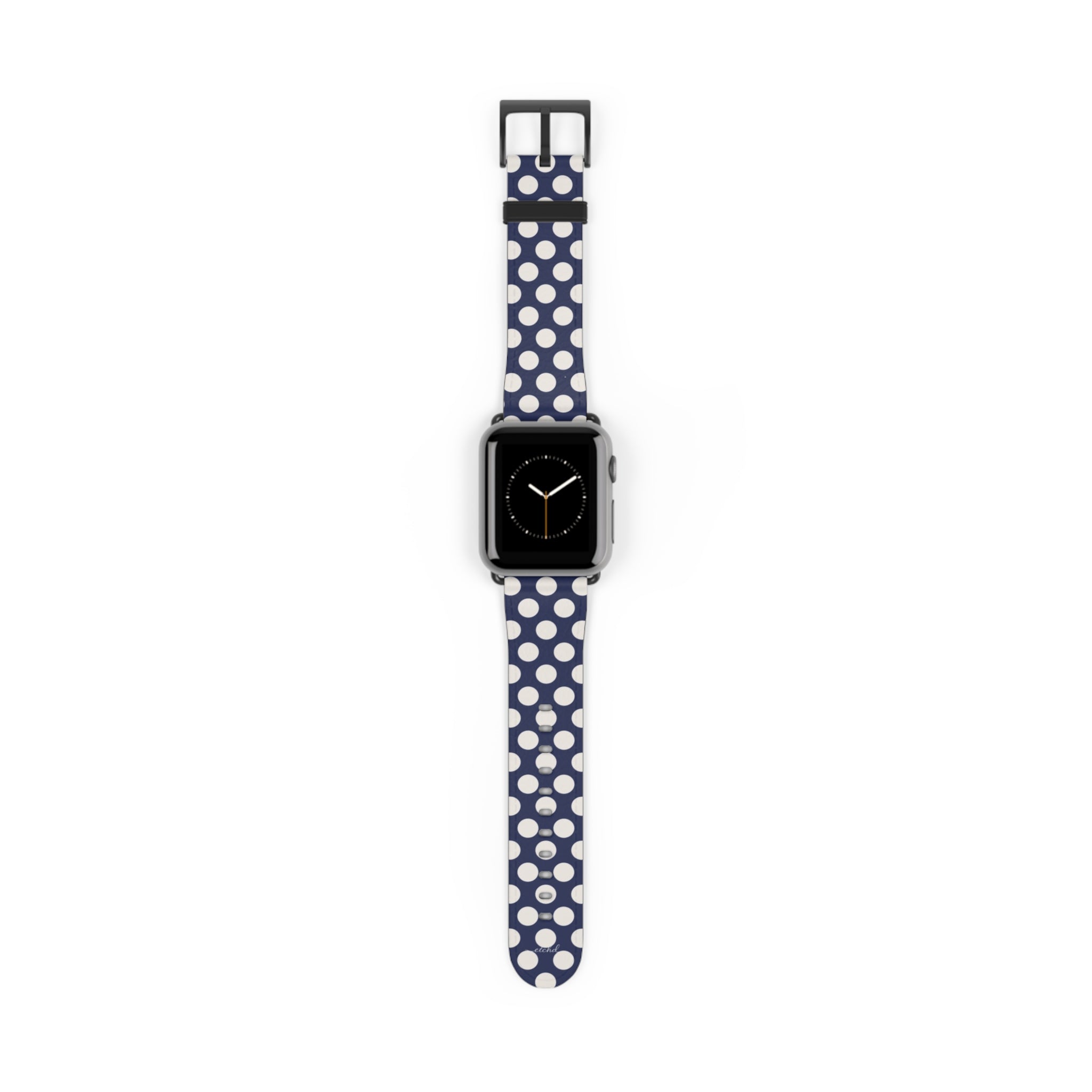 Cream & Navy Polka Dot Smartwatch Strap by etchd