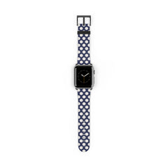Cream & Navy Polka Dot Smartwatch Strap by etchd
