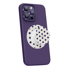 Navy & Cream Polka Dot Phone Grip And Stand by etchd, view 7