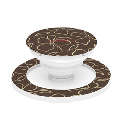 Butter & Brown Floral Anello e supporto per telefono di etchd