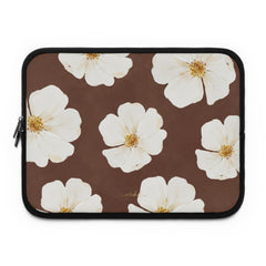 Mocha Blossom Laptop Sleeve by etchd