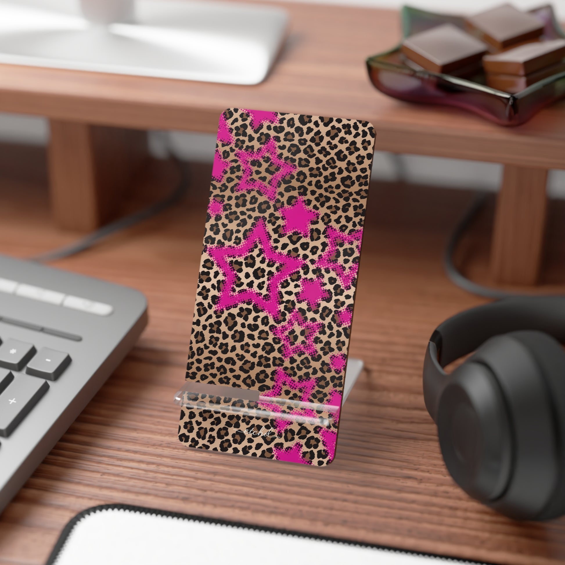 Y2K Leopard Phone Stand by etchd, view 3