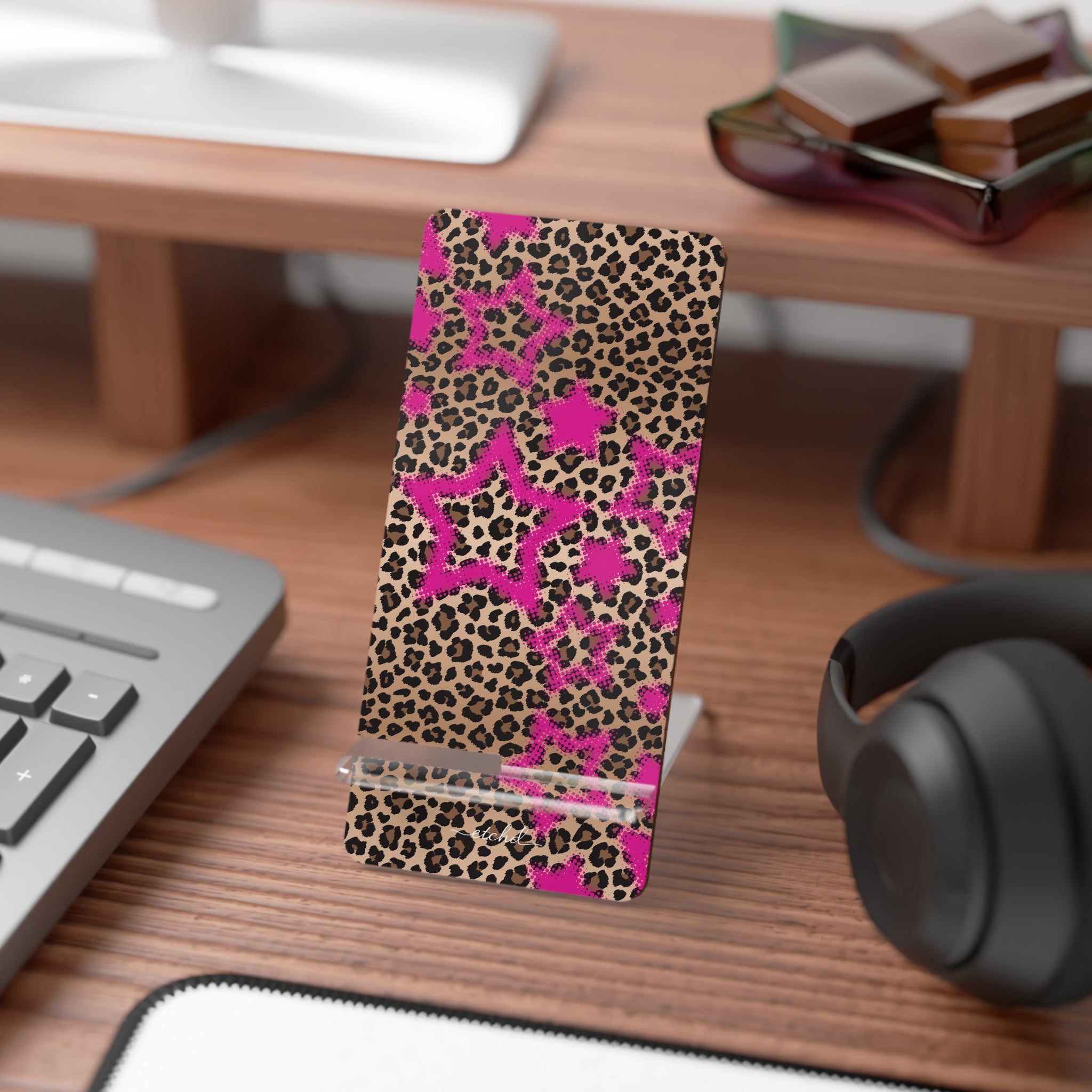 Y2K Leopard Phone Stand by etchd, view 3