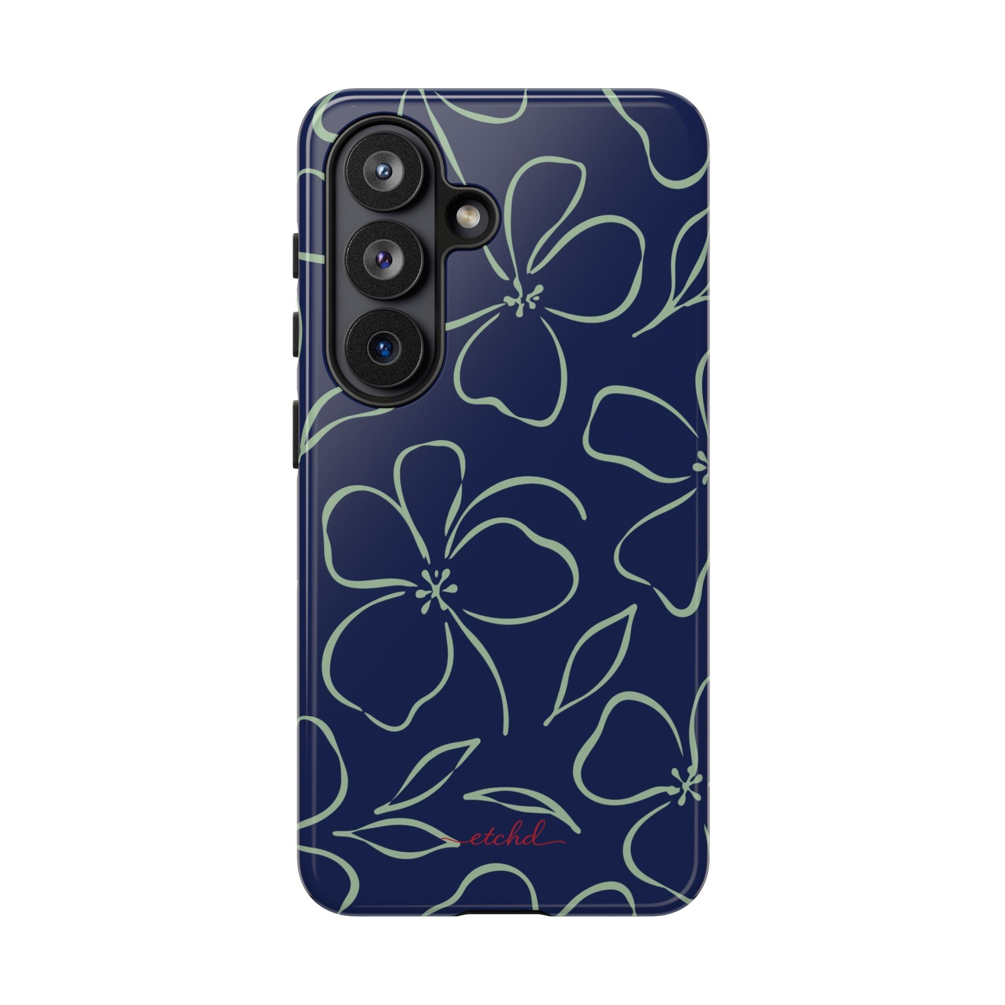 Navy & Sage Floral Phone Case by etchd, view 61