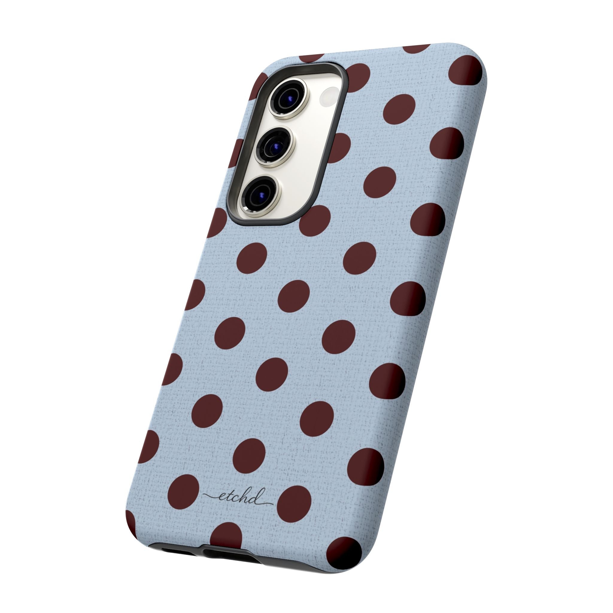 Blue & Cherry Polka Dot Phone Case by etchd, view 15
