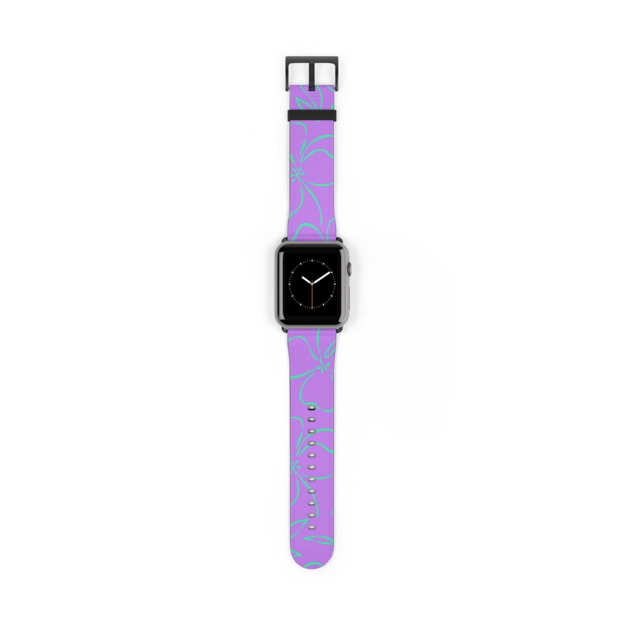 Lilac & Hypermint Floral Cinturino per smartwatch di etchd, vista 2