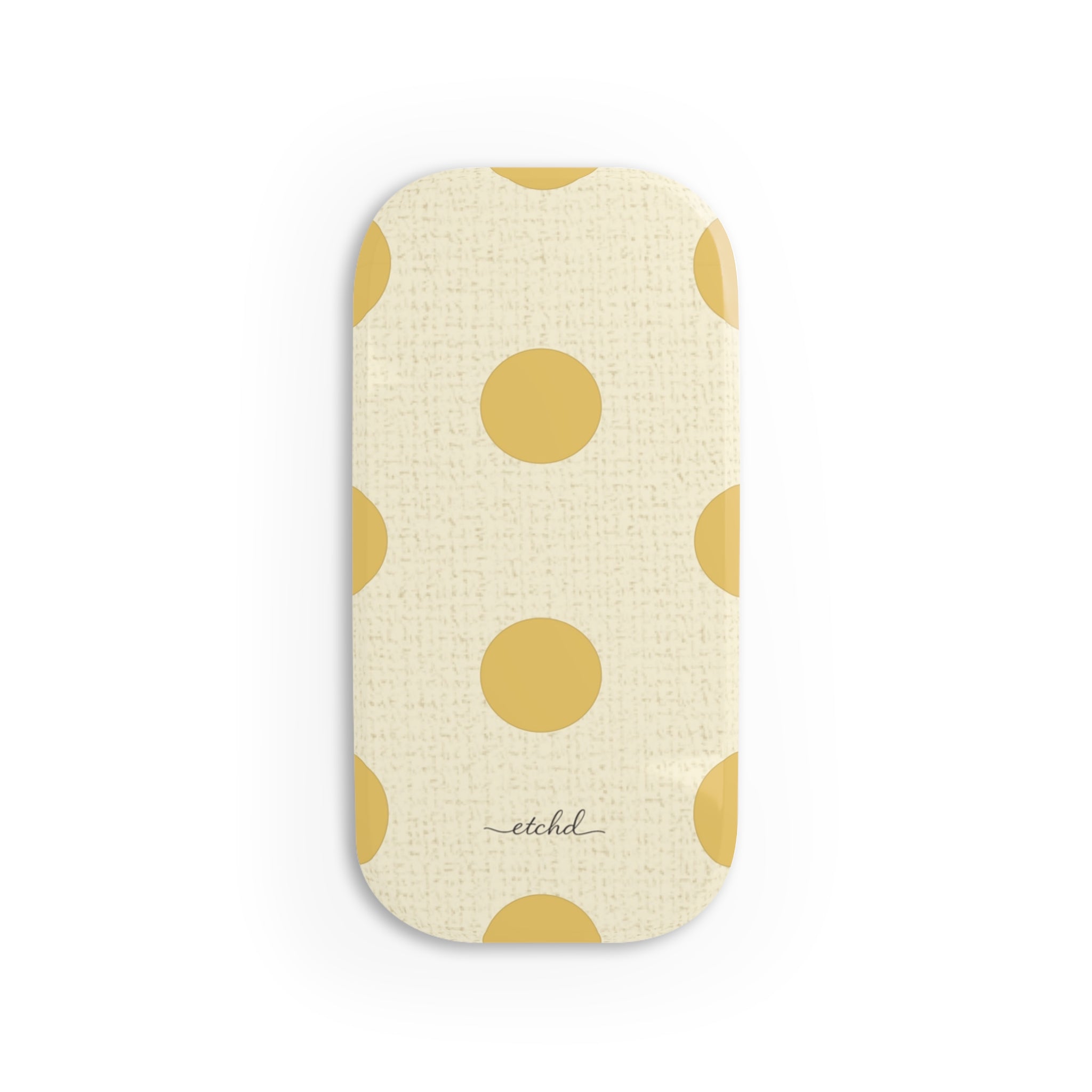 Butter Polka Dot Click-On Phone Grip by etchd