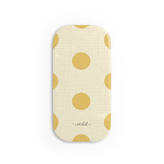 Butter Polka Dot Click-On Phone Grip by etchd