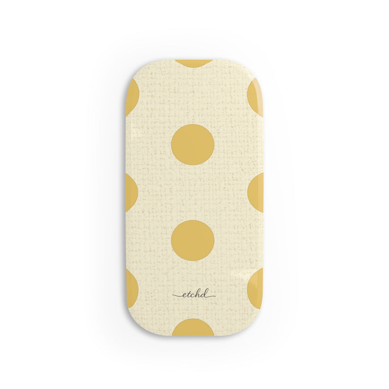 Butter Polka Dot Click-On Phone Grip by etchd