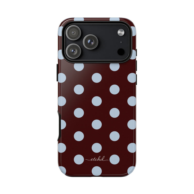 Cherry & Blue Polka Dot Phone Case by etchd, view 80