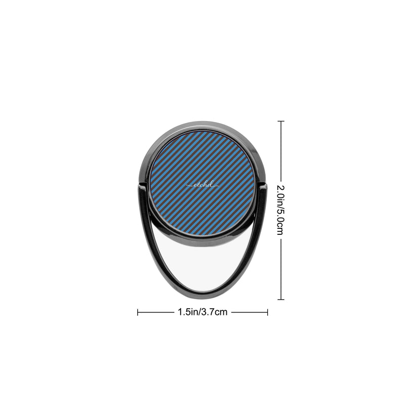 Espresso And Cerulean Diagonal Phone Ring Holder-zoom-