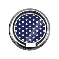 Cream & Navy Polka Dot Slim Ring Holder by etchd