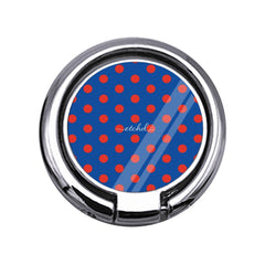 Poppy & Cobalt Polka Dot Slim Ring Holder by etchd