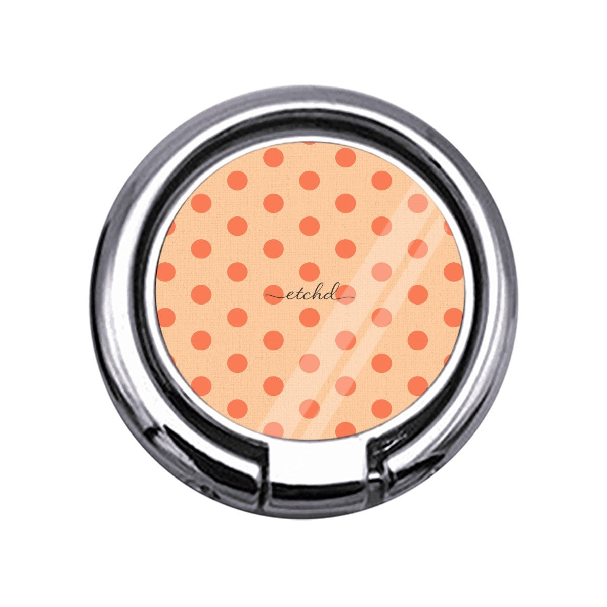 Coral & Peach Polka Dot Slim Ring Holder by etchd