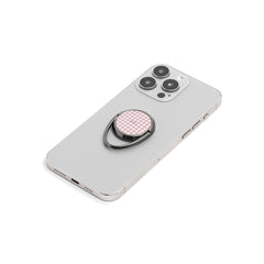 Pink & White Gingham Phone Ring Holder by etchd, view 6