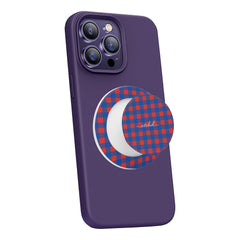 Cobalt & Poppy Gingham Phone Grip And Stand by etchd, view 3